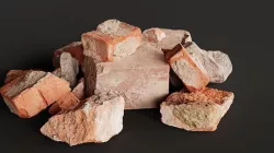 Brick Pieces  Low-poly 3D model