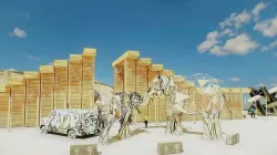Burning Man Baked AR VR Ready Low-poly 3D model