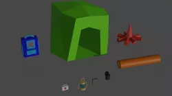 Camping Items Low Poly Asset Pack 3D model