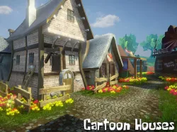 Cartoon Houses Update Low-poly 3D model
