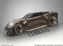 cobra d concept car Low-poly 3D model
