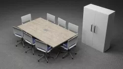CONFERENCEROOM TABLE and CHAIR and CABINET LOWPOLY PBR MODEL Low-poly 3D model