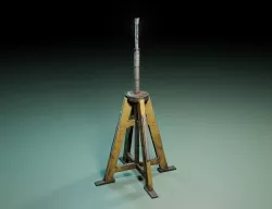 Construction tripod or support structure gameready Low-poly 3D model