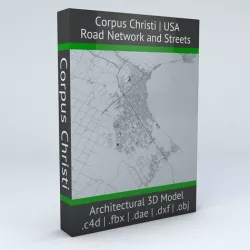 Corpus Christi Road Network and Streets 3D model