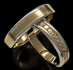 Couple rings 3D model