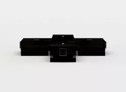 Cross shaped room Low-poly 3D model