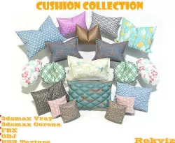 Cushion collection 3D model