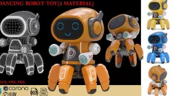 dancing robot toy 3D model