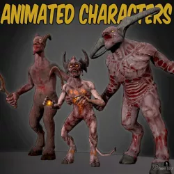Demon Pack Low-poly 3D model