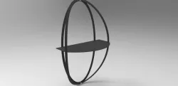 Designer Curved Shelf 3D model