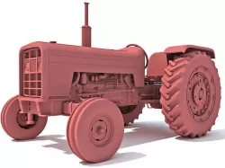 Detailed Classic Tractor 3D model