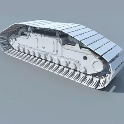 Detailed Crawler Shoe 3D model