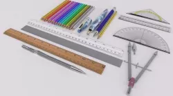 Drawing Instruments 3D model