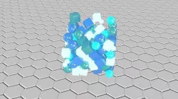 Dynamics Animation Cube and Sphere 300 frames 3D model