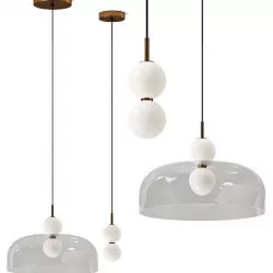 Echo Pendant Lamp and Shade by Marc Wood Studio 3D model