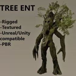 Ent tree character Low-poly 3D model