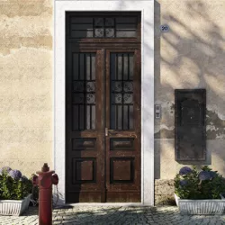 Entrance portal with street assets 3D model