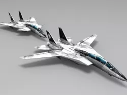 F-14 D Super Tomcat Low-poly 3D model
