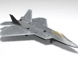 F-22 A Raptor Low-poly 3D model