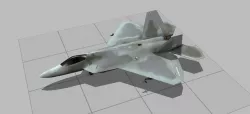 F22 Raptor Low-poly 3D model