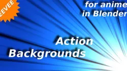 For Anime in Blender - Action Backgrounds 3D model