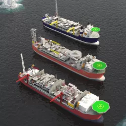 FPSO offshore platform  pack Low-poly 3D model