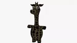 Funny Cartoon Giraffe  Low-poly 3D model