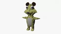 Funny Cartoon Leopard  Low-poly 3D model