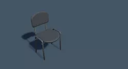 Furniture - Chair and Bedside Table Low-poly 3D model