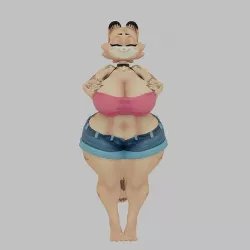 Garfield Mom  Low-poly 3D model
