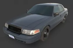 Generic Sedan Low-poly 3D model