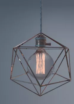 Geometric Edison Light Bulb Lamps 3D model