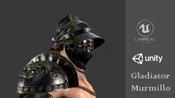 Gladiator Murmillo Low-poly 3D model