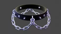 Goth Chain Collar  Low-poly 3D model