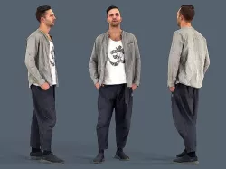 Guy in Bakaru Pants 3D model