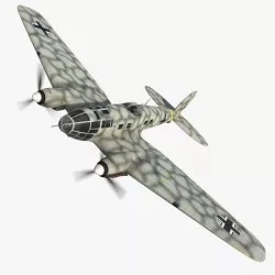 Heinkel He 111 J Low-poly 3D model