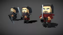 Hero JonSnow Low-poly 3D model