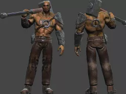 Hero Warrior Low-poly 3D model