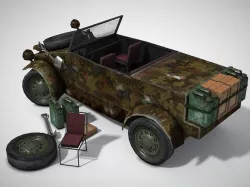 Historical Military Vehicle Low-poly 3D model