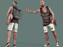 Hitchhiker Guy 3D model