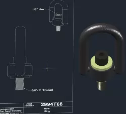 Hoist Ring McMaster Carr 3D model