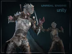 Ice Warrior Low-poly 3D model