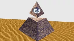 Illuminati Pyramid Horus Eye  Low-poly 3D model