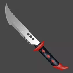 Japanese knife  fantasy Low-poly 3D model