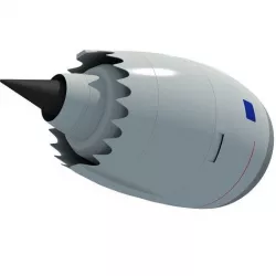 Jet Turbofan Engine 3D model