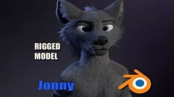 Jonny Anthro Wolf 3D model
