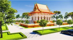 Khmer Pagoda Realistic Rendering And Modeling 3D model