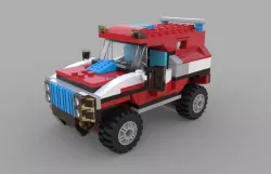 Lego jeep game Low-poly 3D model