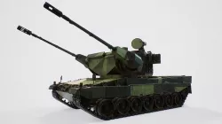 Leopard 2 Marksman - Finnish Anti-Air Vehicle Low-poly 3D model