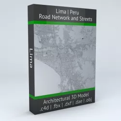 Lima Road Network and Streets 3D model